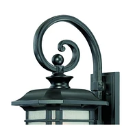 Classic Frosted Linen Glass Lantern Wall Lamp for Living Room or Garden