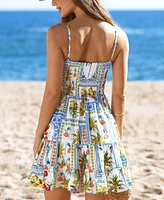 Cupshe Women's Garden Party Floral Mini Beach Dress