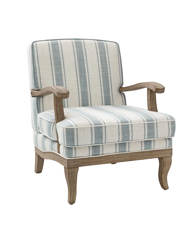 Rinaldo Farmhouse Armchair with Solid Wood Armrests