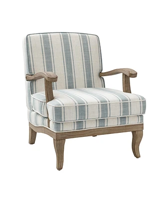 Rinaldo Farmhouse Armchair with Solid Wood Armrests