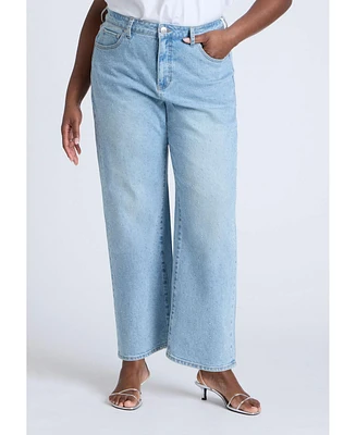 Eloquii Plus The Sparkle Naomi Straight Leg Jean