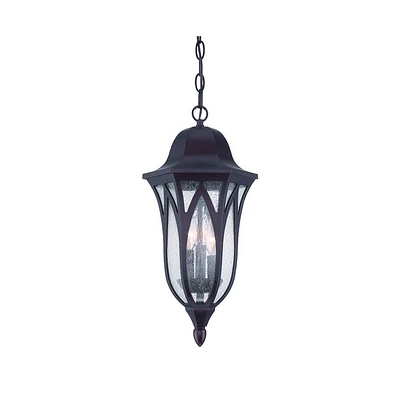 Hanging Light with Geometric Glass Shade – Contemporary Ceiling Lamp