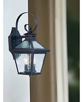 Hammered Glass Wall Light Fixture for Bathroom and Hallway Lighting