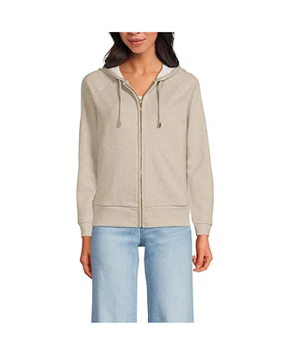 Lands' End Women's Serious Sweats Relaxed Long Sleeve Full Zip Hoodie Sweatshirt