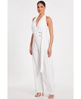 Quiz Women's Scuba Crepe Halter Jumpsuit