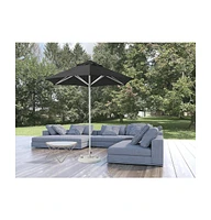 Round Market Patio Umbrella – Polyester Sun Shade for Outdoor Spaces