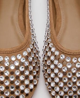 Mango Women's Rhinestone Die-Cut Ballet Flats