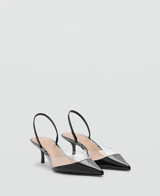 Mango Women's Vinyl Panel Heeled Shoes