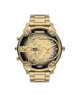 Diesel Men's Mr. Daddy Slim Quartz Three-Hand Date Gold Stainless Steel Watch, 54mm