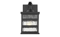 Outdoor Wall Light with Glass Panels for Porch and Entryway Lighting
