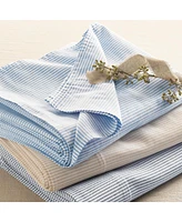 Lands' End Cotton Oxford Stripe Bed Sheet Set