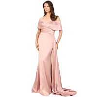Lara Women's Off Shoulder Satin Dress