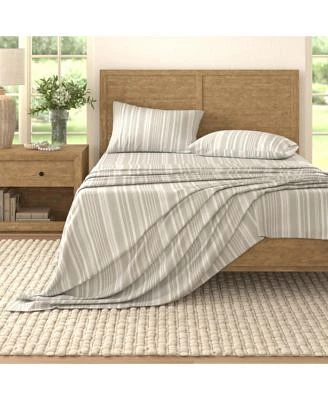 Linery Co. Striped Brushed Microfiber Bed Sheet Set