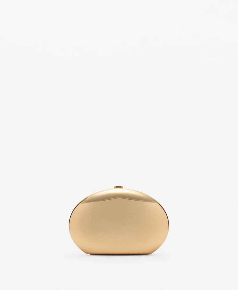 Mango Women's Metallic Clutch Handbag