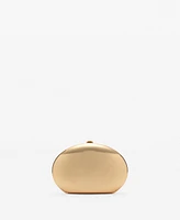 Mango Women's Metallic Clutch Handbag