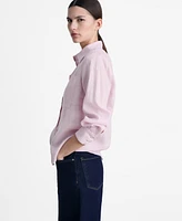 Mango Women's Pocket Linen Shirt