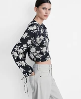 Mango Women's Floral Print Blouse Top