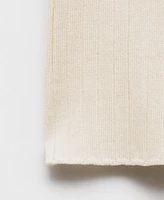 Mango Women's Flared Rib-Knit Pants