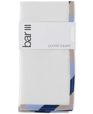 Bar Iii Men's Stripe Border Handkerchief, Exclusively at Macy's
