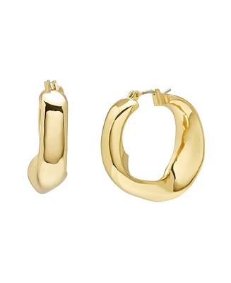Robert Lee Morris Soho Sculpted Medium Hoop Earrings
