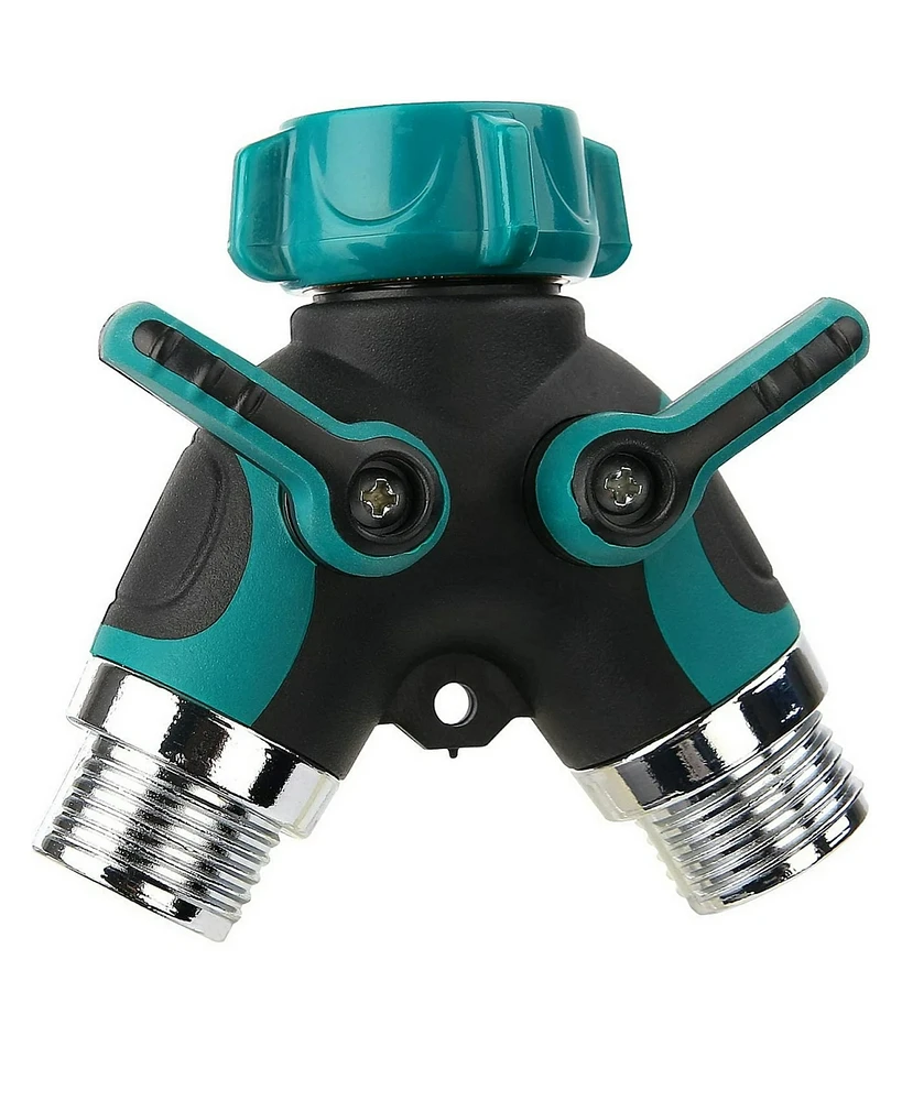 Hose Splitter 2 Way Faucet Splitter with Shut off Valve