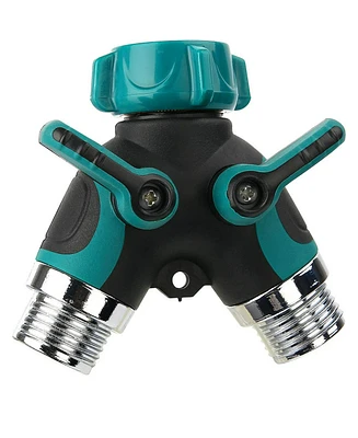 Hose Splitter 2 Way Faucet Splitter with Shut off Valve