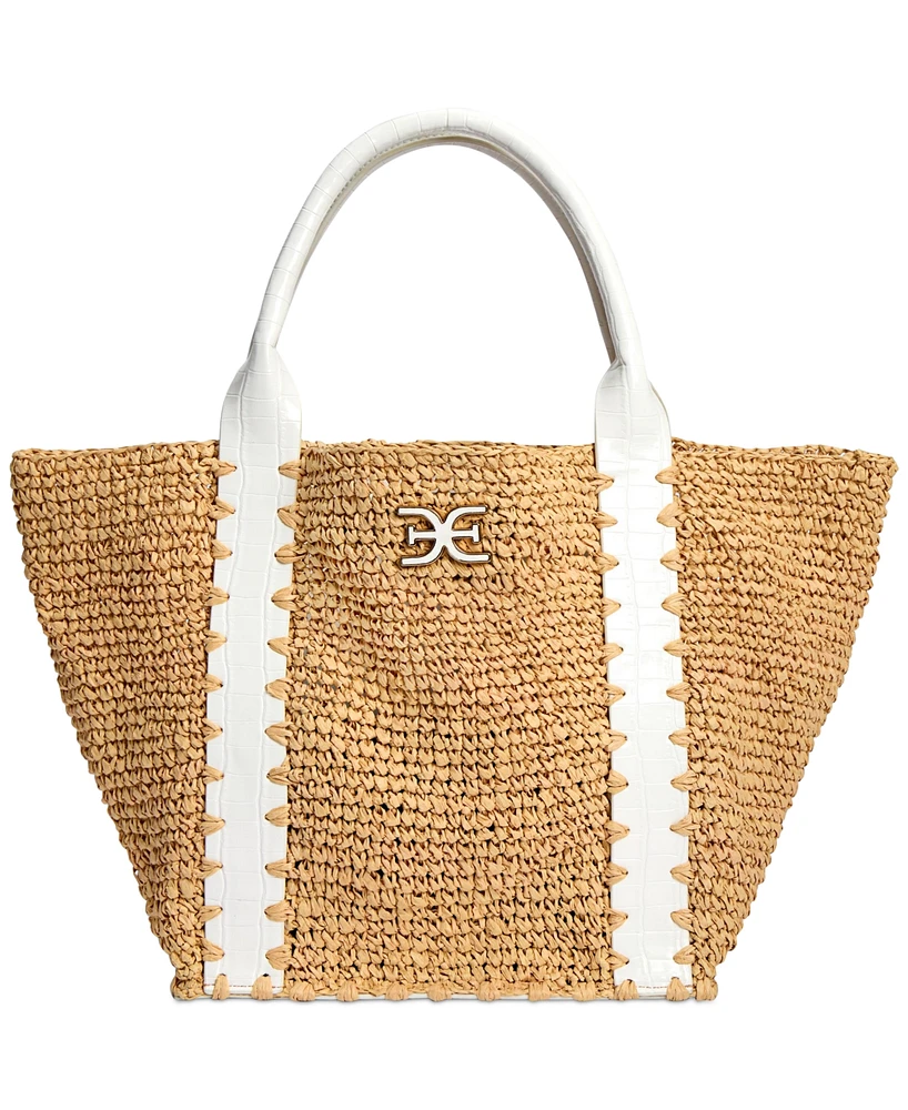 Sam Edelman Marley Large Raffia Collapsible Tote Bag