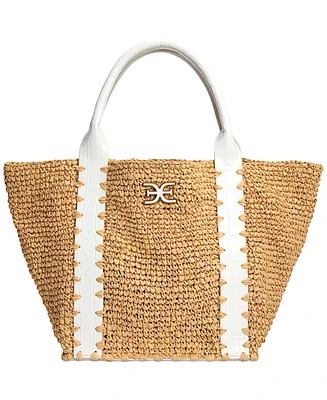 Sam Edelman Marley Large Raffia Collapsible Tote Bag