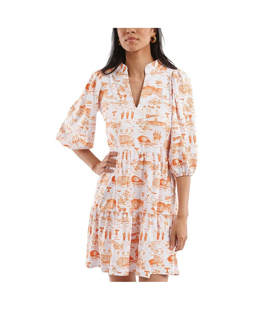 Smith & Quinn Women's White/Tennessee Orange Tennessee Volunteers Tailgate Collection Tory Dress