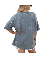 Gameday Couture Women's Gray Texas Longhorns On the Ball Oversized T-Shirt