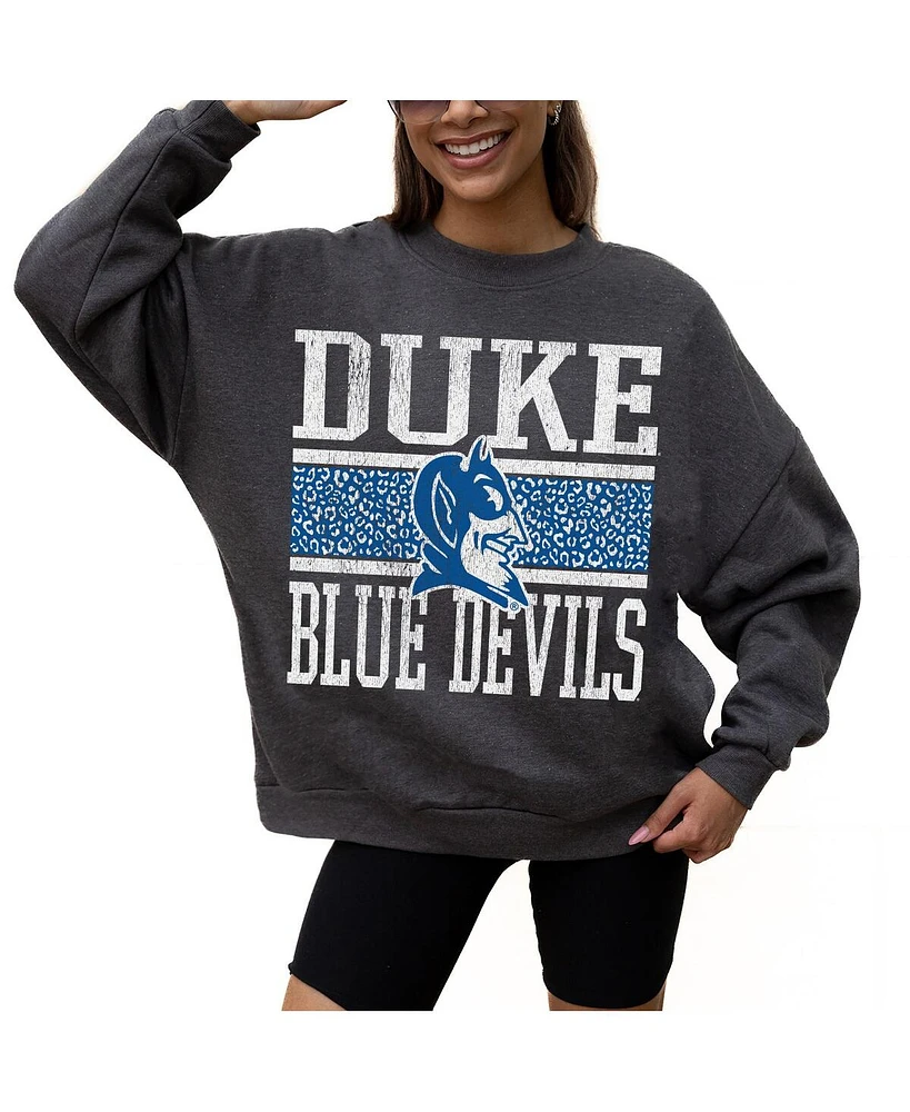 Gameday Couture Women's Charcoal Duke Blue Devils Premium Fleece Pullover Sweatshirt