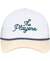 Barstool Golf Men's White/Tan The Players Nailhead Canvas Rope Adjustable Hat