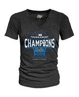 Blue 84 Women's Black Ucla Bruins 2025 Big Ten Basketball Conference Tournament Champions Locker Room Tri-Blend V-Neck T-Shirt