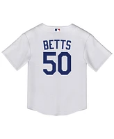 Outerstuff Toddler Mookie Betts White Los Angeles Dodgers Replica 2.0 Player Jersey