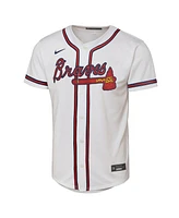 Nike Big Boys and Girls Ozzie Albies White Atlanta Braves Home Replica Player Jersey
