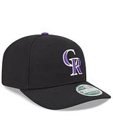 New Era Men's Black Colorado Rockies Player Replica 9SEVENTY Adjustable Hat
