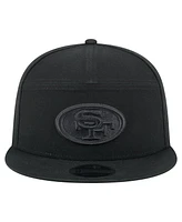 New Era Men's Black San Francisco 49ers Adventure Canvas Split Panel 9FIFTY Snapback Hat