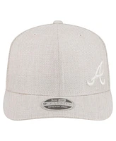 New Era Men's Light Beige Atlanta Braves Flawless 9SEVENTY Stretch-Snap Hat