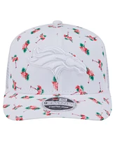 New Era Men's White Denver Broncos Adventure Flamingo Pattern 9SEVENTY Stretch-Snap Hat