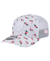 New Era Men's White Las Vegas Raiders Adventure Flamingo Pattern 9SEVENTY Stretch-Snap Hat