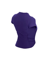 New Era Women's Purple Los Angeles Lakers Leisure Collection Baby Doll Cropped T-Shirt