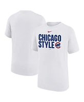 Nike Big Boys and Girls White Chicago Cubs Local Legend T-Shirt