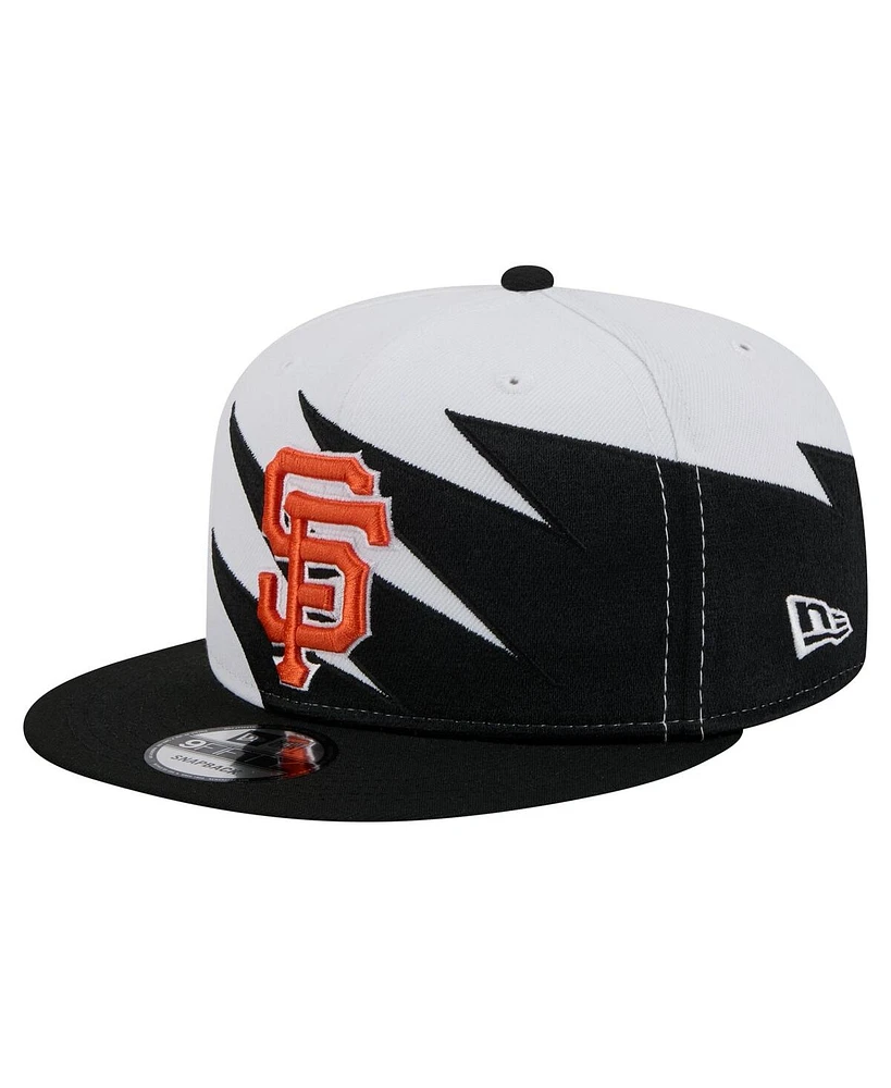 New Era Men's Black/White San Francisco Giants Jagged 9FIFTY Snapback Hat
