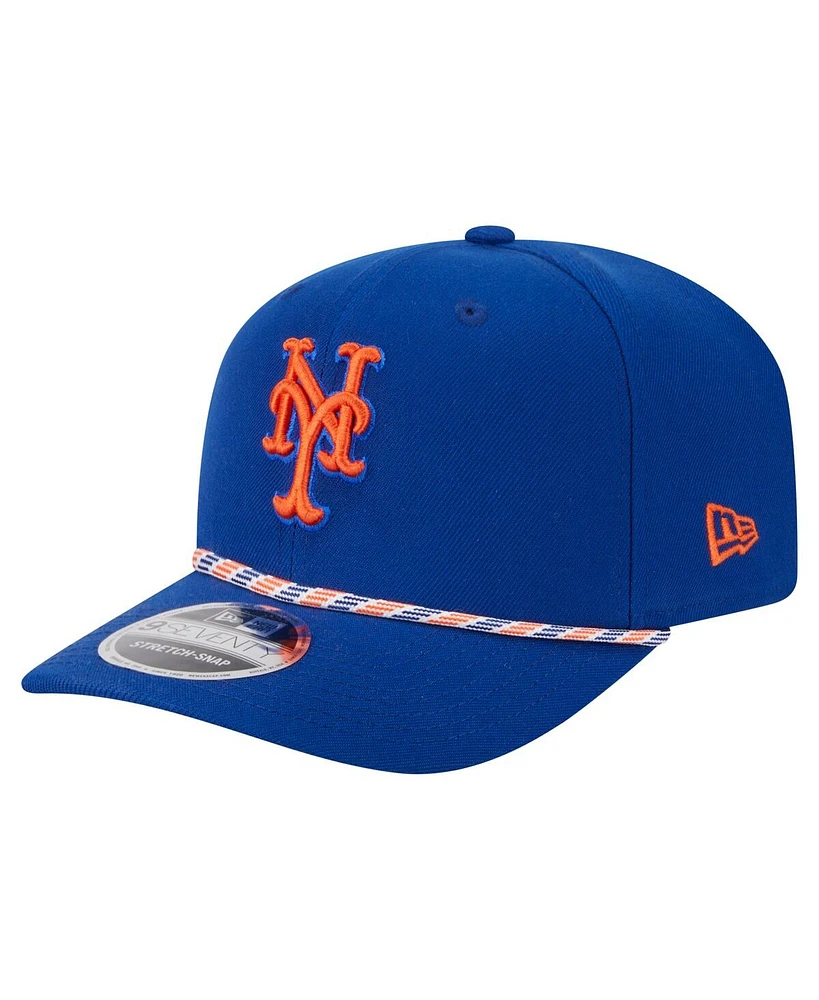New Era Men's Royal New York Mets Multi-Rope 9SEVENTY Stretch-Snap Hat