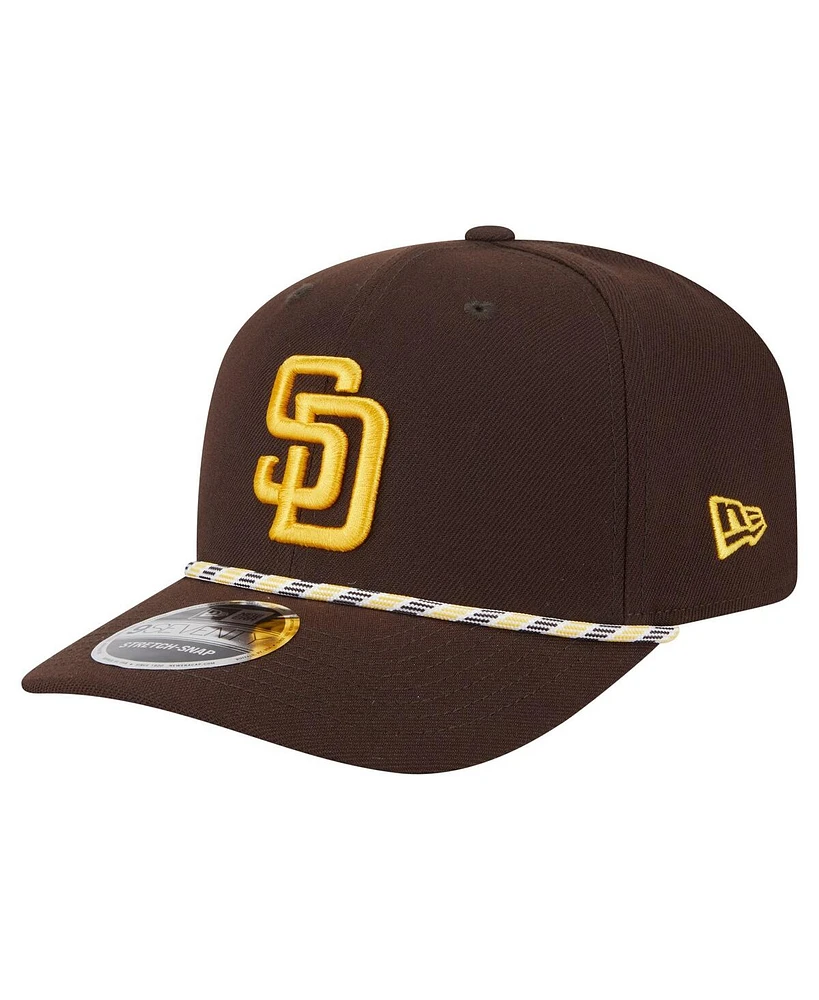 New Era Men's Brown San Diego Padres Multi-Rope 9SEVENTY Stretch-Snap Hat