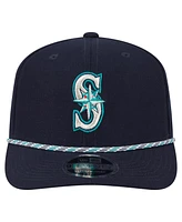 New Era Men's Navy Seattle Mariners Multi-Rope 9SEVENTY Stretch-Snap Hat