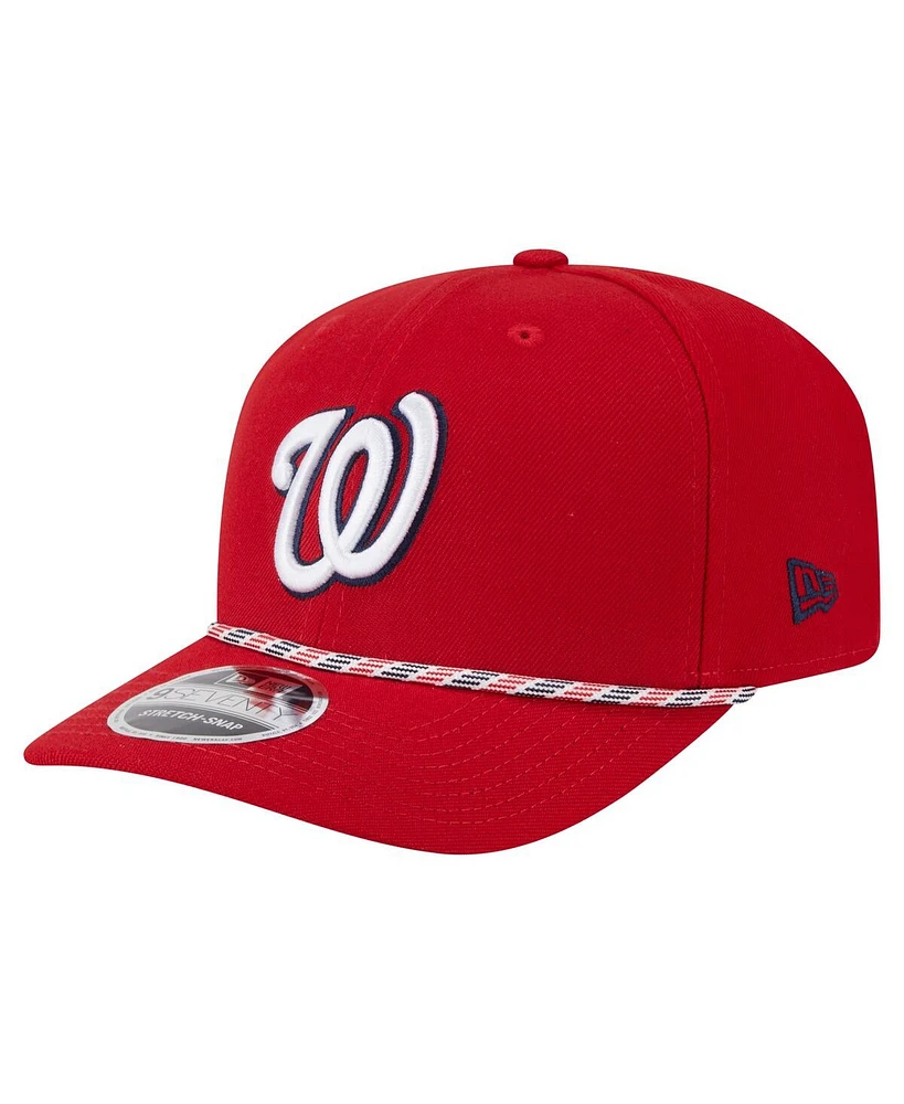 New Era Men's Red Washington Nationals Multi-Rope 9SEVENTY Stretch-Snap Hat