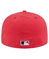 New Era Men's Red St. Louis Cardinals Championship Side Flag A-Frame 59FIFTY Fitted Hat