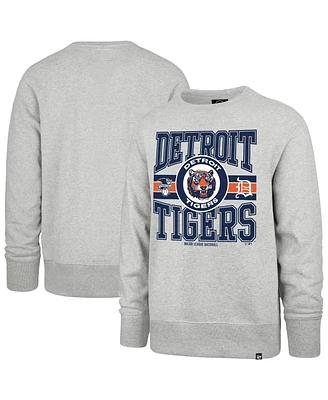 '47 Brand Men's Gray Detroit Tigers Letters Headline Pullover Sweatshirt