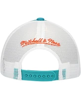 Mitchell & Ness Big Boys and Girls Aqua Miami Dolphins Stripe Trucker Adjustable Hat